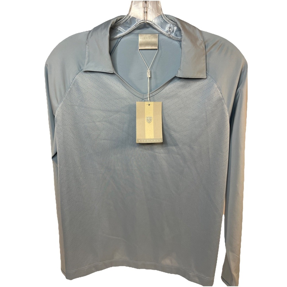 VTG Y2K Women's Small Nike Golf Dri-Fit Long Sleeve Golf Top Blue NWT 2006